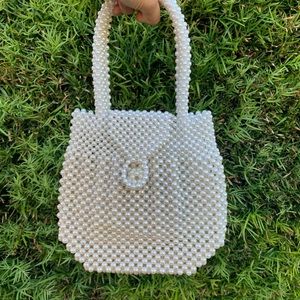 Vintage Handmade Pearl Purse
